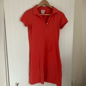 Lacoste orange pink polo dress